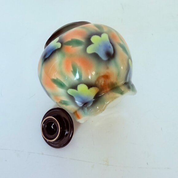 VTG Floral German Ginger Jar Retro Apothecary Style Home Decor Accent Pottery - Picture 12 of 16